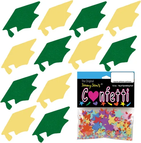 Miniatura 136 de Confetti Grad Cap Negro, Azul Marino Combo - 2 bolsas de media onza (1 oz)