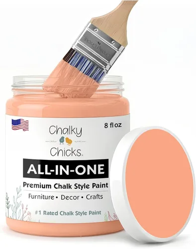 Miniatura 200 de Chalky Chicks - Pintura mate a la tiza, no requiere lijado, 4 onzas líquidas, color gris oscuro (Gun Metal Gray), para muebles, pintura sin Gris