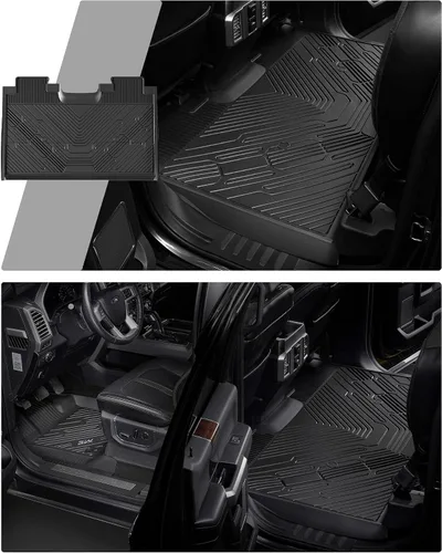 Miniatura 9 de 3W Alfombrillas para Ford F-150 2015-2025 y F150 Lightning SuperCrew 2022-2025 (sin almacenamiento plano plegable), TPE para todo tipo de clima