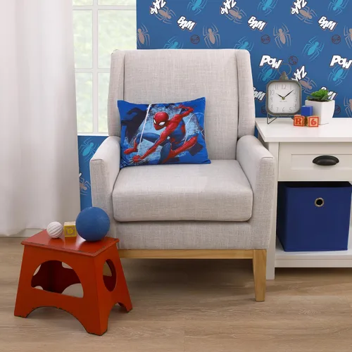 Miniatura 4 de Marvel Spiderman to the Rescue - Almohada de felpa azul y roja para niños pequeños Spiderman al rescate