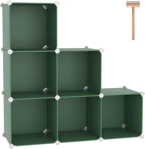 Miniatura 16 de C&Ahome - Organizador de clóset de almacenamiento para que lo montes tú mismo, Plástico, Negro