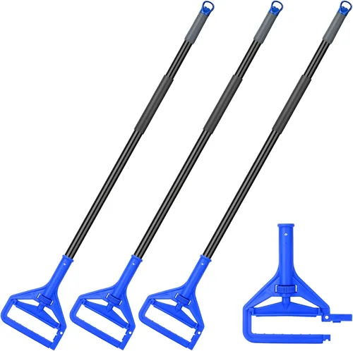 Miniatura 8 de KeFanta Mango de trapeador de 60 pulgadas para uso comercial, resistente, reemplazo de palo de trapeador de metal industrial, cambio rápido, soporte
