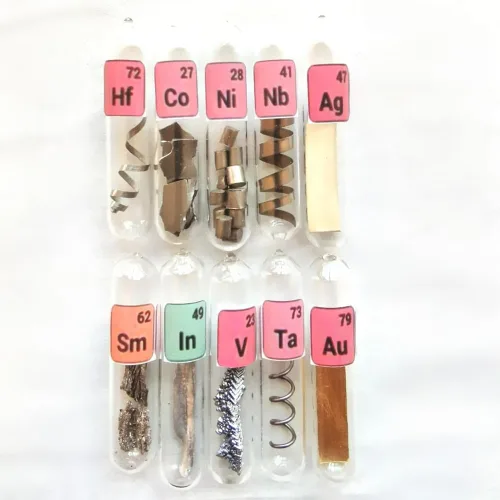 Miniatura 9 de Kit de muestras de elementos puros para colección periódica de tablas periódicas, metales de tierras raras, frascos y ampollas, ideal como regalo 30