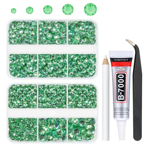 Miniatura 37 de qiipii Resina Metálica Plata Diamantes de Imitación con Parte Posterior Plana para Adornar Manualidades, Piedras Planas de 2mm-6mm, Gemas de Plata