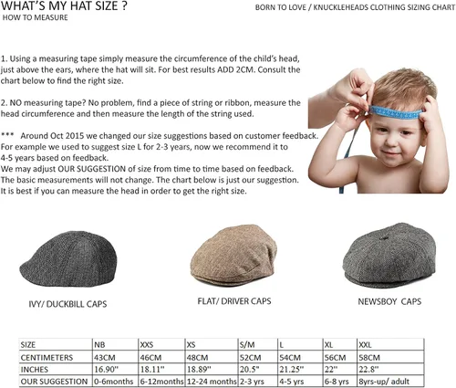 Miniatura 17 de Born to Love Gorro de conductor a rayas para niños pequeños