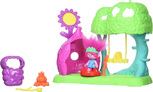 Miniatura 3 de Fisher-Price Imaginext DreamWorks Trolls Toys Flower Fun - Juego de campamento con figura de amapola para juegos de simulación para niños a partir