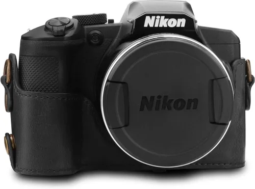 Miniatura 7 de MegaGear Funda de cuero para cámara puede usarse con Nikon Coolpix B600