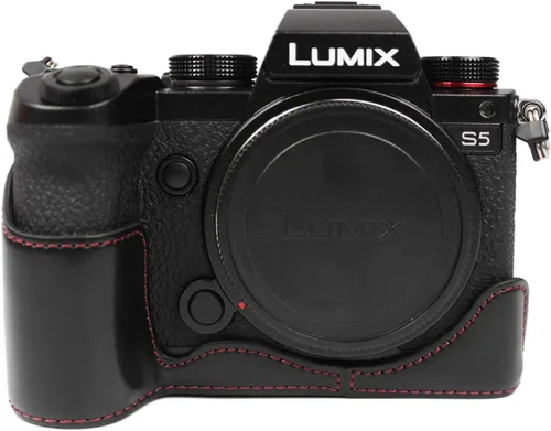 Miniatura 13 de Rieibi Panasonic S5 - Funda de piel auténtica para cámara compatible con Panasonic Lumix DC-S5, DC-S5II, DC-S5IIX, color negro