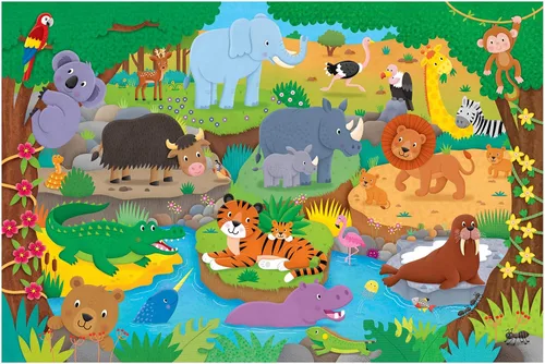 Miniatura 3 de Galt Juguetes, rompecabezas gigante de piso, animales del alfabeto, rompecabezas de suelo para niños, a partir de 3 años