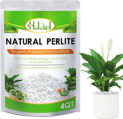 Miniatura 9 de Aditivo de Suelo Halatool 2QT de Perlita para Plantas Jardinería Interior Natural Mezcla de Tierra para Macetas Aditivo para Retener Humedad