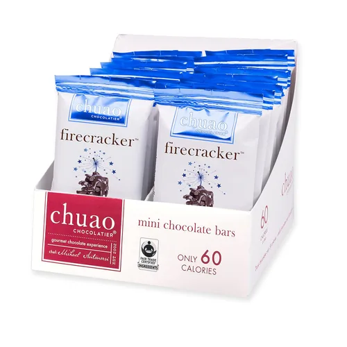 Miniatura 19 de Chuao Chocolatier Barras de Chocolate Negro Picante Maya Chocolate Artesanal Gourmet de Canela y Cayena Sin Conservantes Paquete de 24