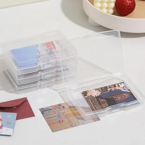 Miniatura 4 de novelinks Cajas transparentes de almacenamiento de fotos de 4 x 6 pulgadas – Cajas organizadoras de fotos – Caja de almacenamiento de fotos