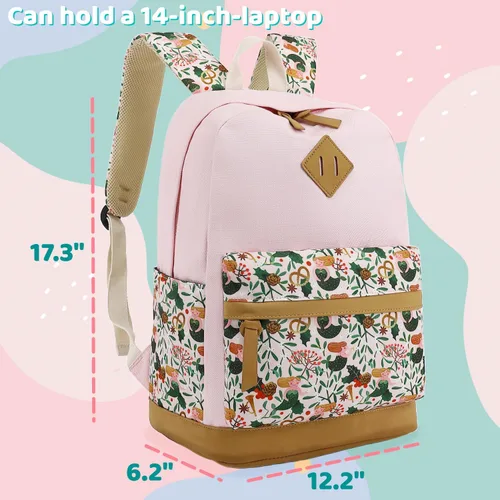 Miniatura 3 de Leaper Mochila escolar linda para niñas: bolsas de lona Kawaii para niñas de 10 a 12 años - Mochilas de viaje para laptop para adolescentes