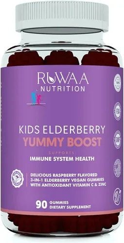 RUWAA NUTRITION Vitaminas, gomitas de saúco, suplementos de zinc y vitamina C: vitaminas de apoyo inmunológico, hueso, cerebro, pulmón, piel |