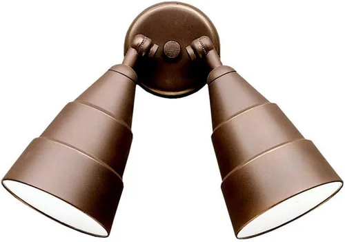 Kichler 6052AZ, lámpara de pared para exteriores de aluminio, halógeno de 140 vatios, bronce arquitectónico Bronce (Architectural Bronze)