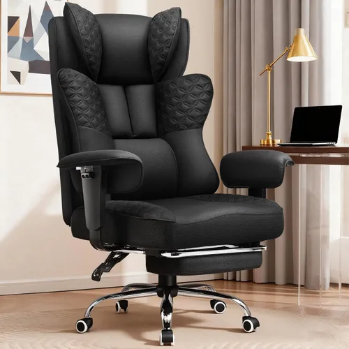 Miniatura 20 de GTPLAYER Gaming Chair with Foot Rest & Pocket Spring Cushion, Breathable Fabric for Home Office Desk, Ergonomic High Back Computer Chair with