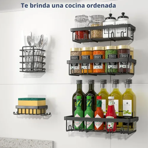 Miniatura 8 de Liuoud Juego de 5 Organizadores de Ducha Adhesivos para Pared, Estante para Interior de Ducha, Cesta de Almacenamiento de Baño Inoxidable Resistente