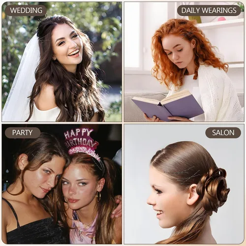Miniatura 8 de Juego de 250 horquillas para el cabello, varios tamaños, pasadores ondulados de 2 pulgadas, 2.36 pulgadas, 2.75 pulgadas para todo tipo de cabello +