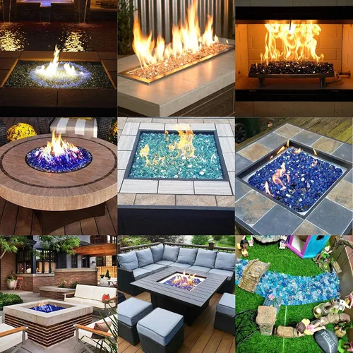 Miniatura 5 de Vidrio ignífugo de 10 libras, vidrio reflectante negro de 1/2 pulgada para fogata de propano, rocas de vidrio para hogueras seguras para chimenea