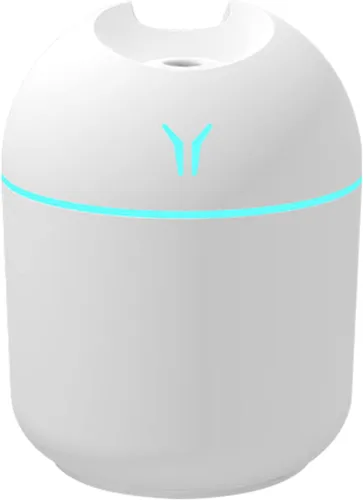 Humidificadores pequeños para dormitorio, 2 modos de niebla, súper silencioso, luz nocturna de 7 colores, mini humidificador portátil de apagado