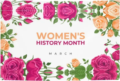 Miniatura 20 de Día de la Mujer Marzo es el Mes de la Historia de la Mujer Pancarta de 70 x 35 pulgadas Fondo de fotografía de fiesta de vacaciones