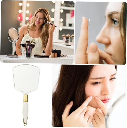 Miniatura 4 de Espejo de maquillaje de alta definición con mango de espejo a granel para niñas y mujeres