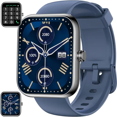 BOOOMIC Reloj inteligente para hombres y mujeres con Alexa integrado, 1.83 pulgadas HD Full Touch, llamadas Bluetooth, monitor de sueño de