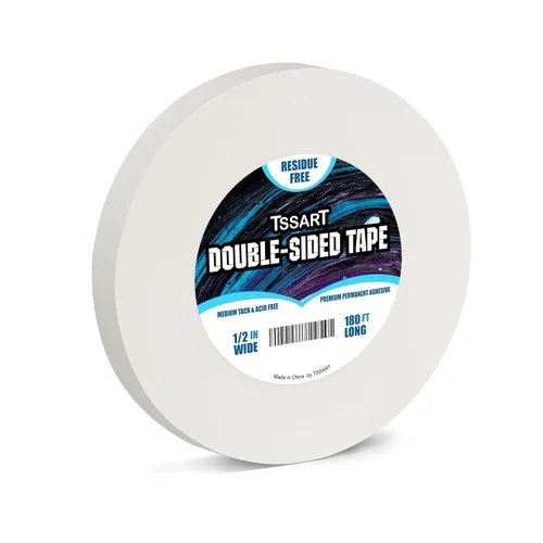 Cinta de doble cara permanente ultra fina - Cinta adhesiva de doble cara para artes, manualidades, fotografía, álbumes de recortes, rasgón a mano,