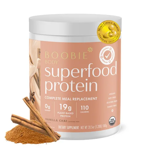 Miniatura 10 de Boobie BODY - Polvo para licuado de proteína vegana y orgánica con prebióticos y probióticos, 20 porciones