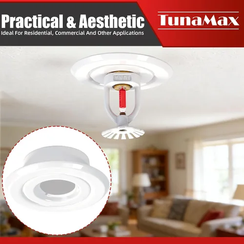 Miniatura 4 de TunaMax Paquete de 2 protectores de aspersor de incendios IPS de 1/2 pulgada, ajuste de 3/4 pulgadas, placa de ajuste para cabezal de rociador