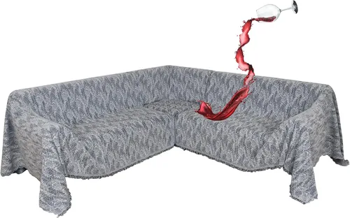 Miniatura 16 de Fundas de sofá seccional 100% impermeables para perros, funda de sofá de esquina en forma de L, funda de sofá de chenilla lavable, cobija moderna