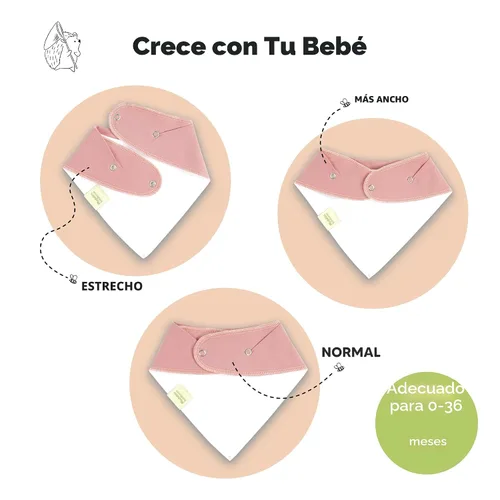Miniatura 3 de KeaBabies 8 unidades de baberos tipo bandana orgánicos para niñas - Baberos tipo triángulo súper absorbentes para bebés que babean y están en Pastel