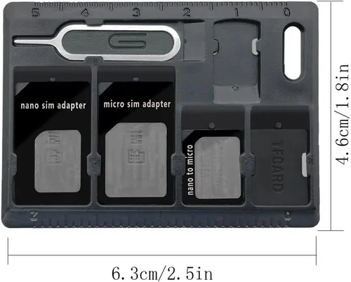 Miniatura 2 de 1 paquete de soportes para tarjetas SIM con bandeja abridor, juego de herramientas de almacenamiento de tarjetas para tarjetas de memoria Micro Nano