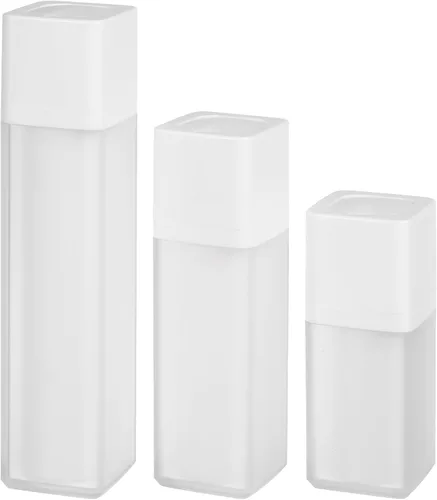 Juego de botellas de bomba sin aire recargables de 0.5 fl oz, 1.0 fl oz, 1.7 fl oz, recipientes para el cuidado de la piel para loción, crema y