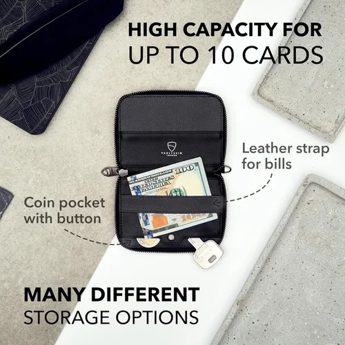 Miniatura 26 de Vaultskin NOTTING HILL - Cartera con cremallera y protección RFID para tarjetas