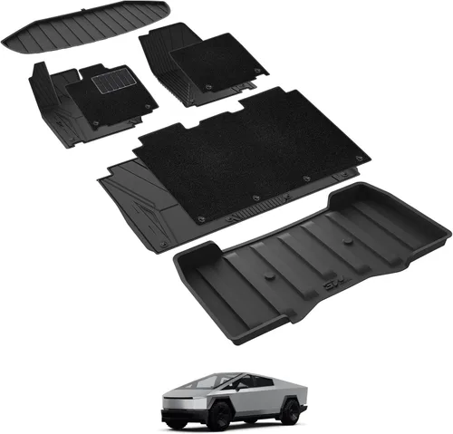 Miniatura 30 de 3W – Tapetes y revestimiento para maletero compatibles con Tesla Model S 2021-2026, tapetes TPE para todo tipo de clima con ajuste personalizado