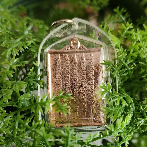 Miniatura 2 de Amuleto tailandés Buda colgante mágico sagrado para hombres mujeres Arjan Nu Kanpai Yantra 5 filas NAT collares ricos., Metal y plástico