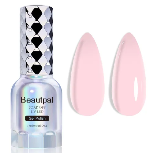 Miniatura 8 de BEAUTPAL - Esmalte de uñas de gel blanco lechoso de 0.5 onzas líquidas, esmalte de gel semipermanente UV LED, arte de uñas, salón de manicura
