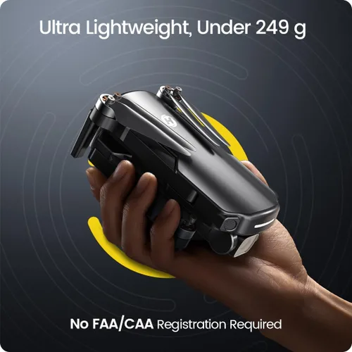 Miniatura 3 de Holy Stone Drone GPS con cámara 4K UHD para adultos principiantes; HS360S 249g Quadcopter RC FPV plegable con rango de control de 10000 pies, motor