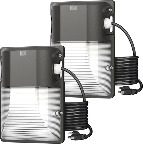Miniatura 12 de CINOTON Paquete de luz LED de pared 3CCT de 30 W con sensor de atardecer a amanecer, 3000 K/4000 K/5000 K seleccionable, 3600 LM, luces de pared al