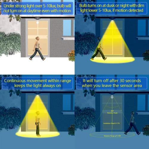 Miniatura 3 de Foco de luz con sensor de movimiento 2700K blanco cálido