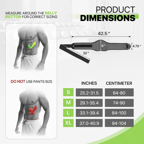 Miniatura 3 de Cinturón de levantamiento de pesas para hombres y mujeres, cinturón de gimnasio de apoyo lumbar y espalda de 8 pulgadas para culturismo, fitness