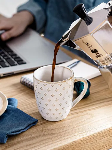 Miniatura 2 de LE TAUCI Tazas de café de 6 onzas, taza Demitasse de cerámica, tazas de café pequeñas para doble chupo, café con leche, capuchino, lungo, tazas