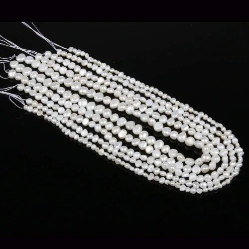 Miniatura 3 de Perla natural, perlas cultivadas de agua dulce naturales, cuentas sueltas para hacer joyas, collares, pulseras para mujeres, 14 pulgadas, paquete
