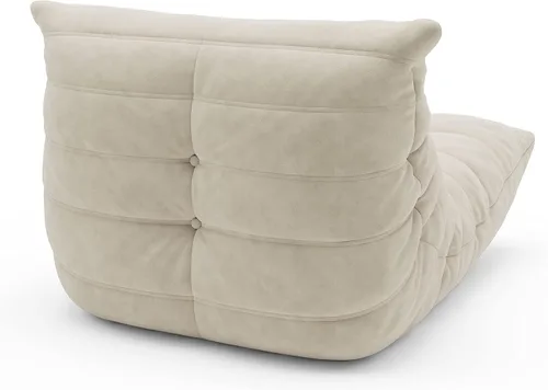 Miniatura 8 de Puf Togo sin comprimir de alta gama para adultos, sofá de espuma viscoelástica con tela suave, cómodo sillón de sala junto a la chimenea para sala