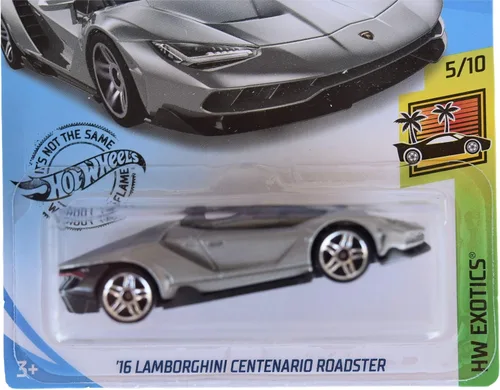 Miniatura 2 de Hot Wheels HW Exotics 5/10 '16 Centenario Roadster 213/250, plateado