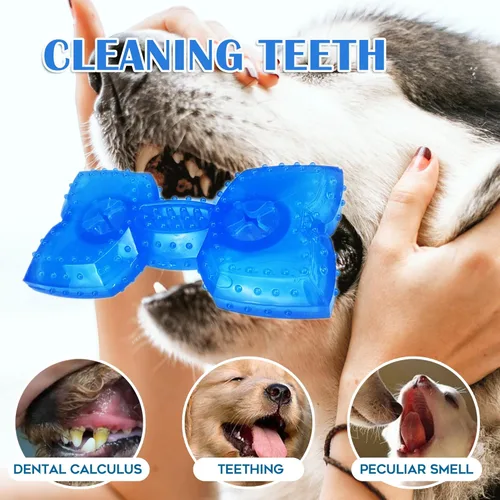 Miniatura 4 de Juguetes masticables para cachorros para dentición, paquete de 2 juguetes congelables para perros, dentición de cachorros, dispensación interactiva