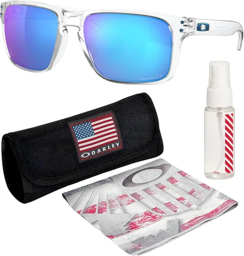 Miniatura 8 de Oakley HOLBROOK XL OO9417 Square Shape Sunglasses With Official Eyewear Kit Marco de acero Lente polarizada negra Prizm