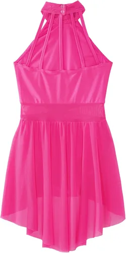Miniatura 41 de Vestido de ballet lírico para niñas y niñas, sin mangas, encaje floral, leotardo contemporáneo, moderno disfraz de baile
