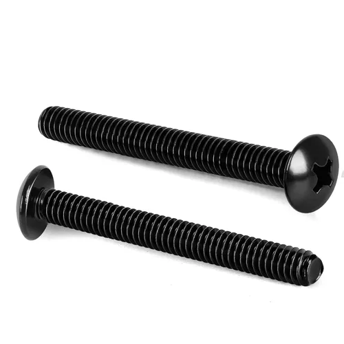 Miniatura 13 de Tornillos de máquina con cabeza de truss #6-32 x 1/4", acero inoxidable 304 18-8, acabado brillante, rosca completa, 100 unidades plateado